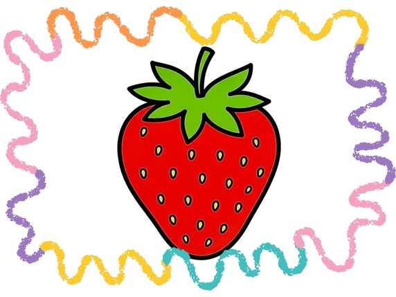 how to draw a strawberry step by step