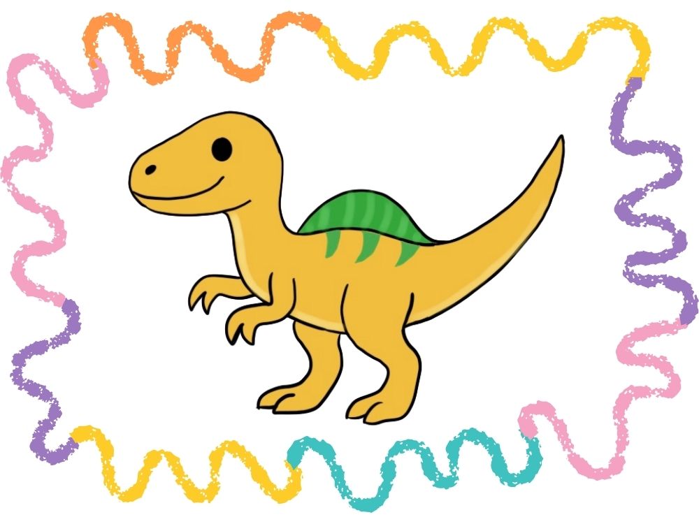 How to draw a velociraptor step by step