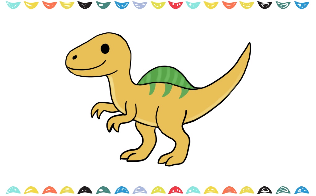 step 10 final image of the how to draw a velociraptor 