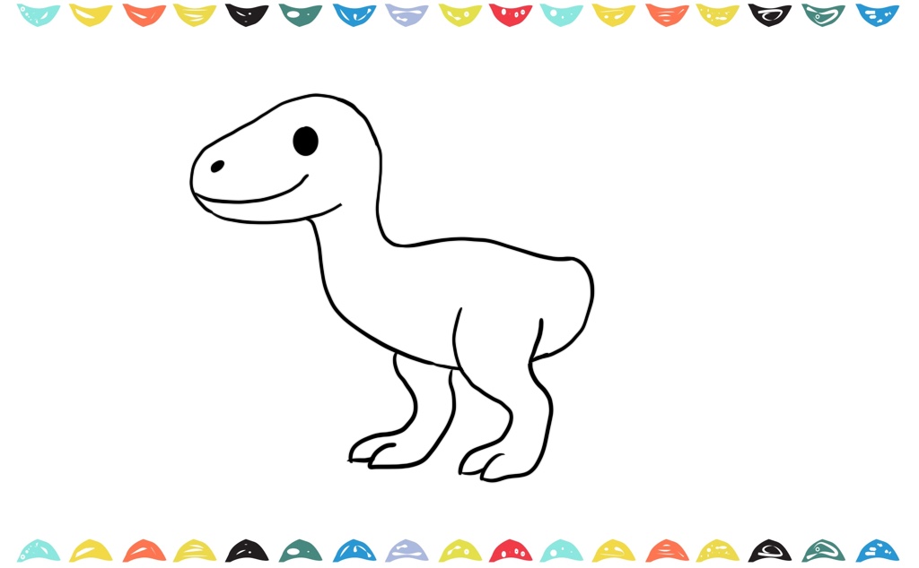 Step 5 add the legs of the velociraptor