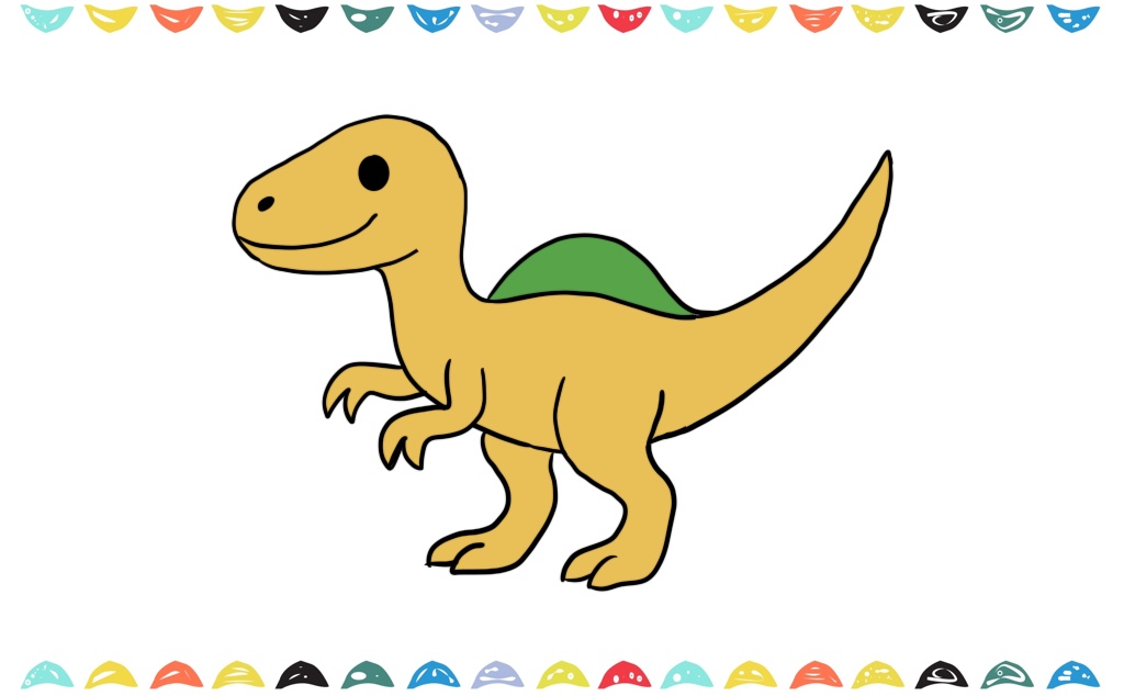Step 9 color the raptor drawing 