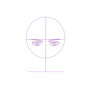 step 2 draw the eyes