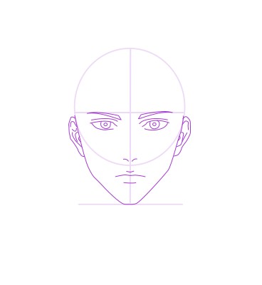 step 5 sketch the ears for the anime