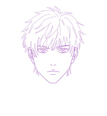 step 7 drawing anime hair in detail