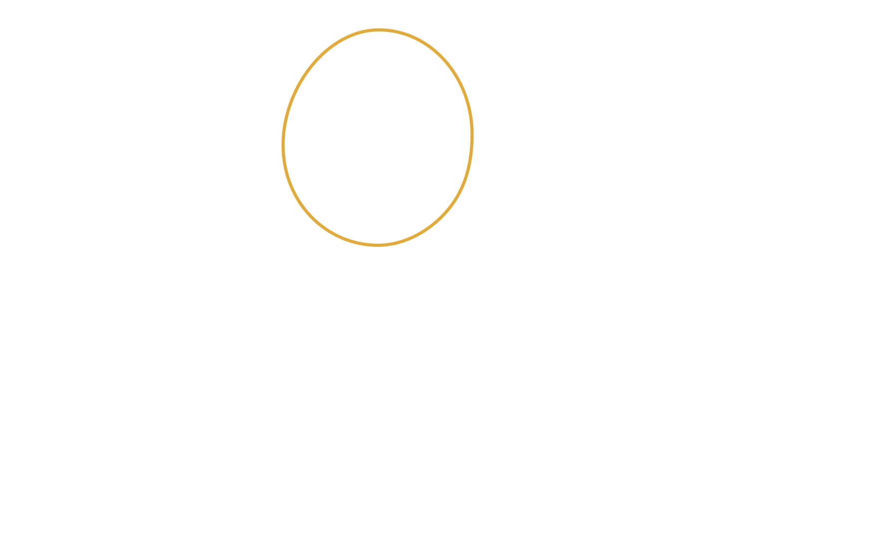 Step 1 sketch a large oval for the head
