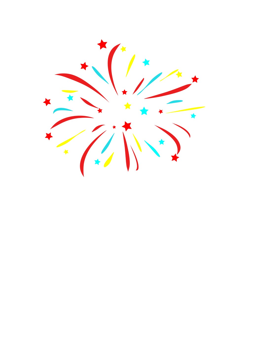 step 5 drawing fireworks burst easily