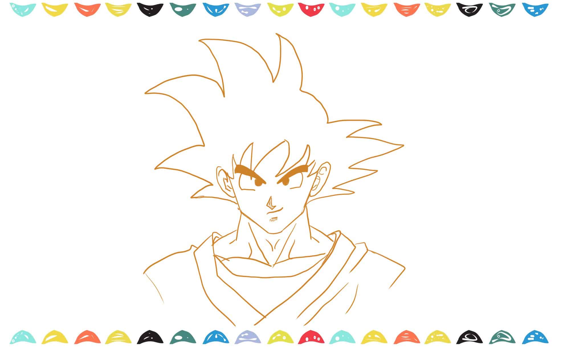 how to draw goku step 10 draw clothes of goku