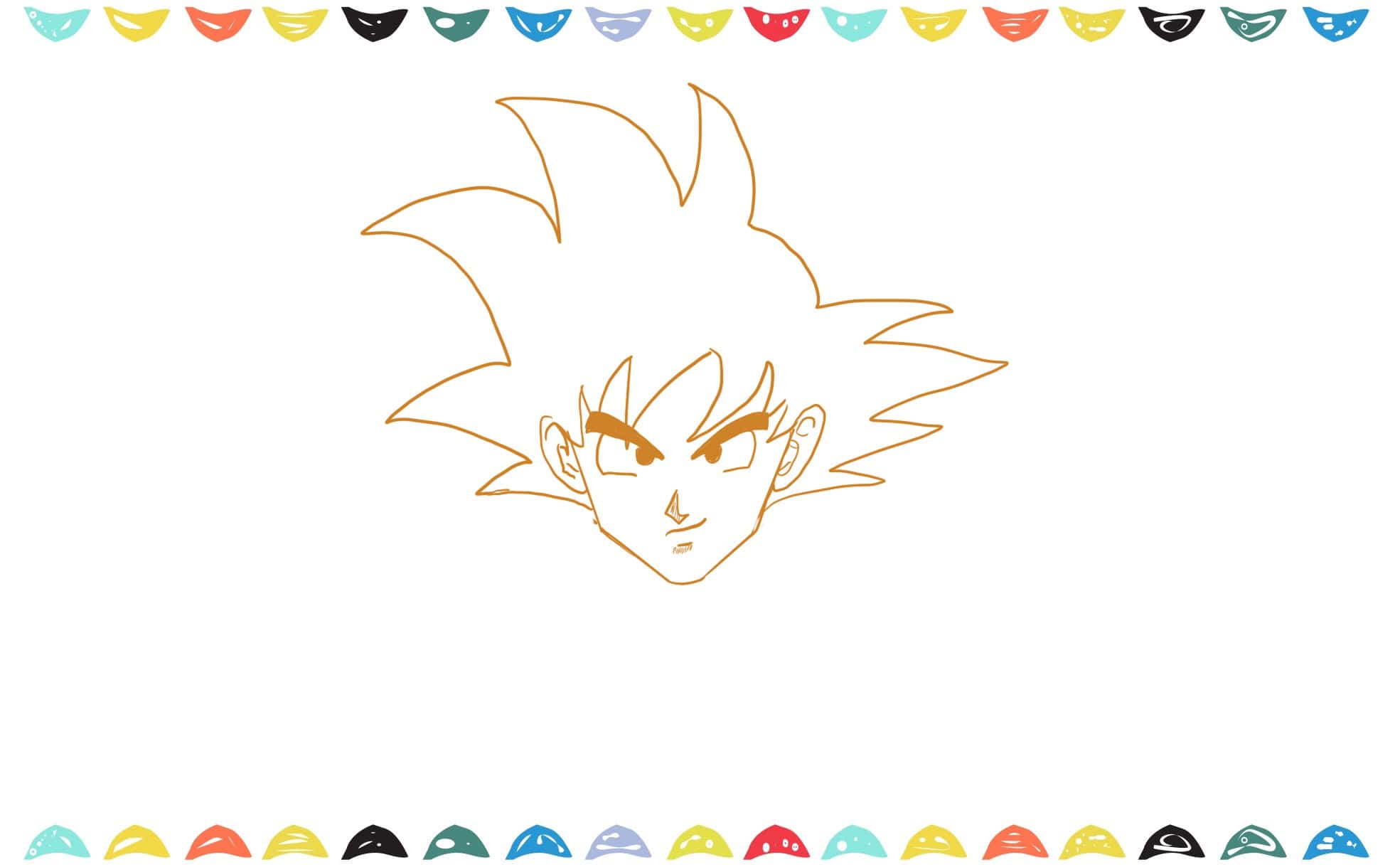 Drawing Goku's facial expression