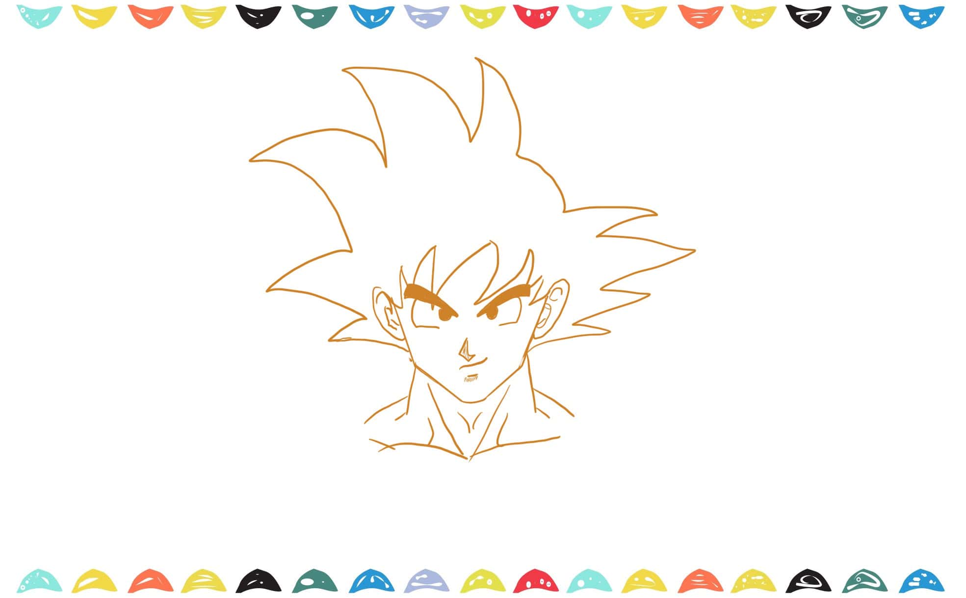 how to draw goku step 9 draw body