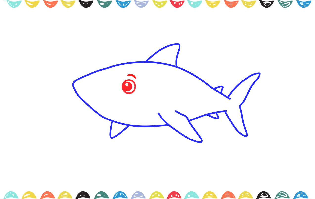 how to daw a shark step 9 draw eyes