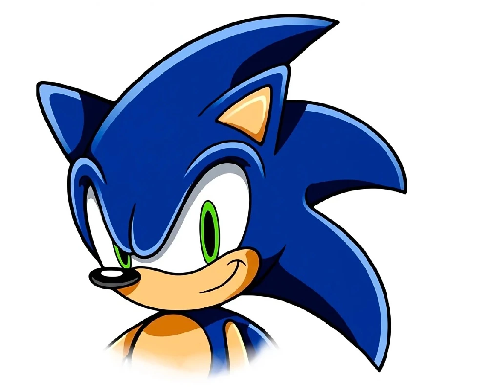 How to Draw Sonic’s Face - Easy reference image of Sonic's face