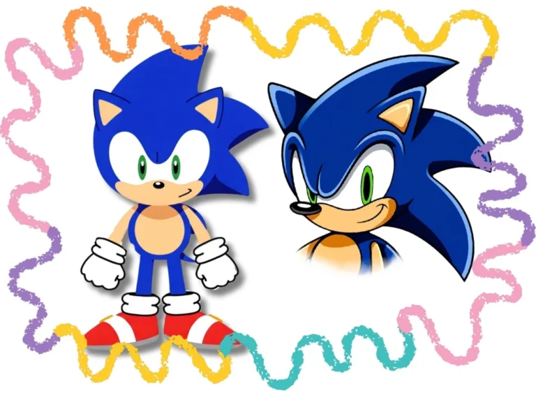 How to draw Sonic’s body and portrait easy step by step