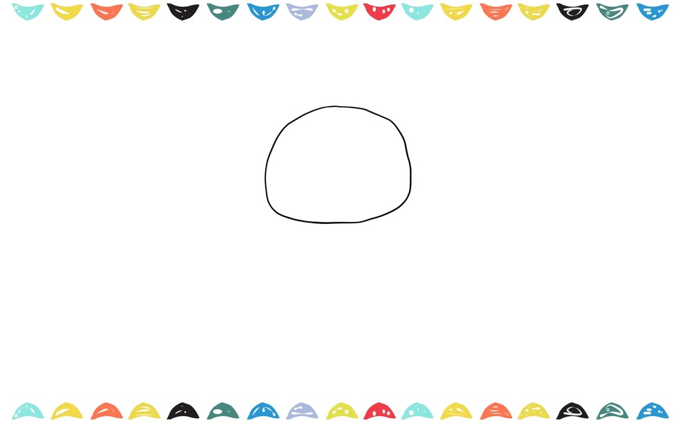 drawing an oval for stitch head easy