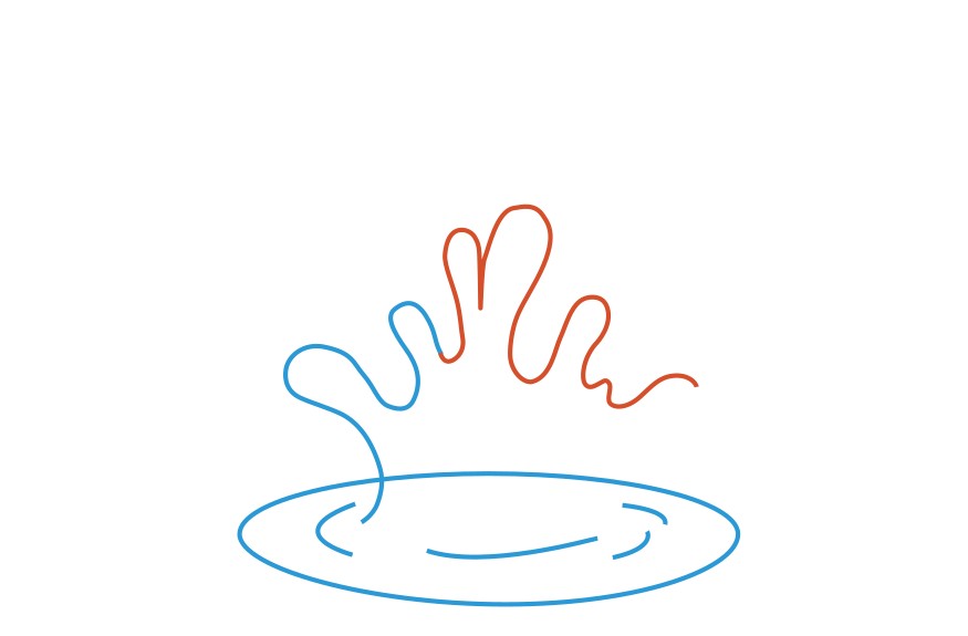 irregular water droplets