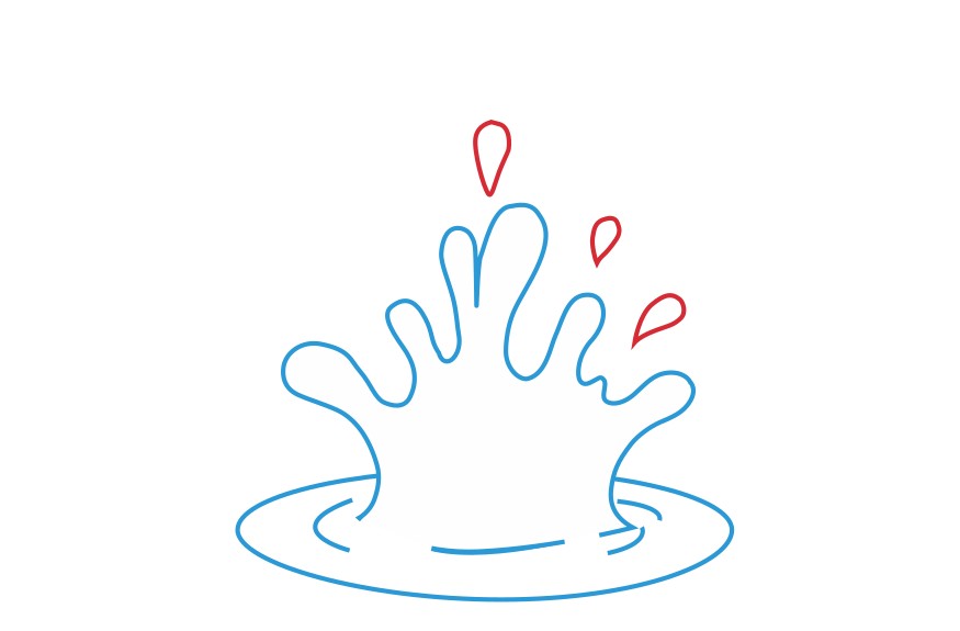 sketch water splashes