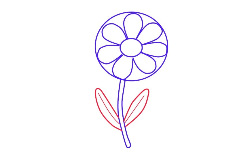 how to draw an easy flower step 6