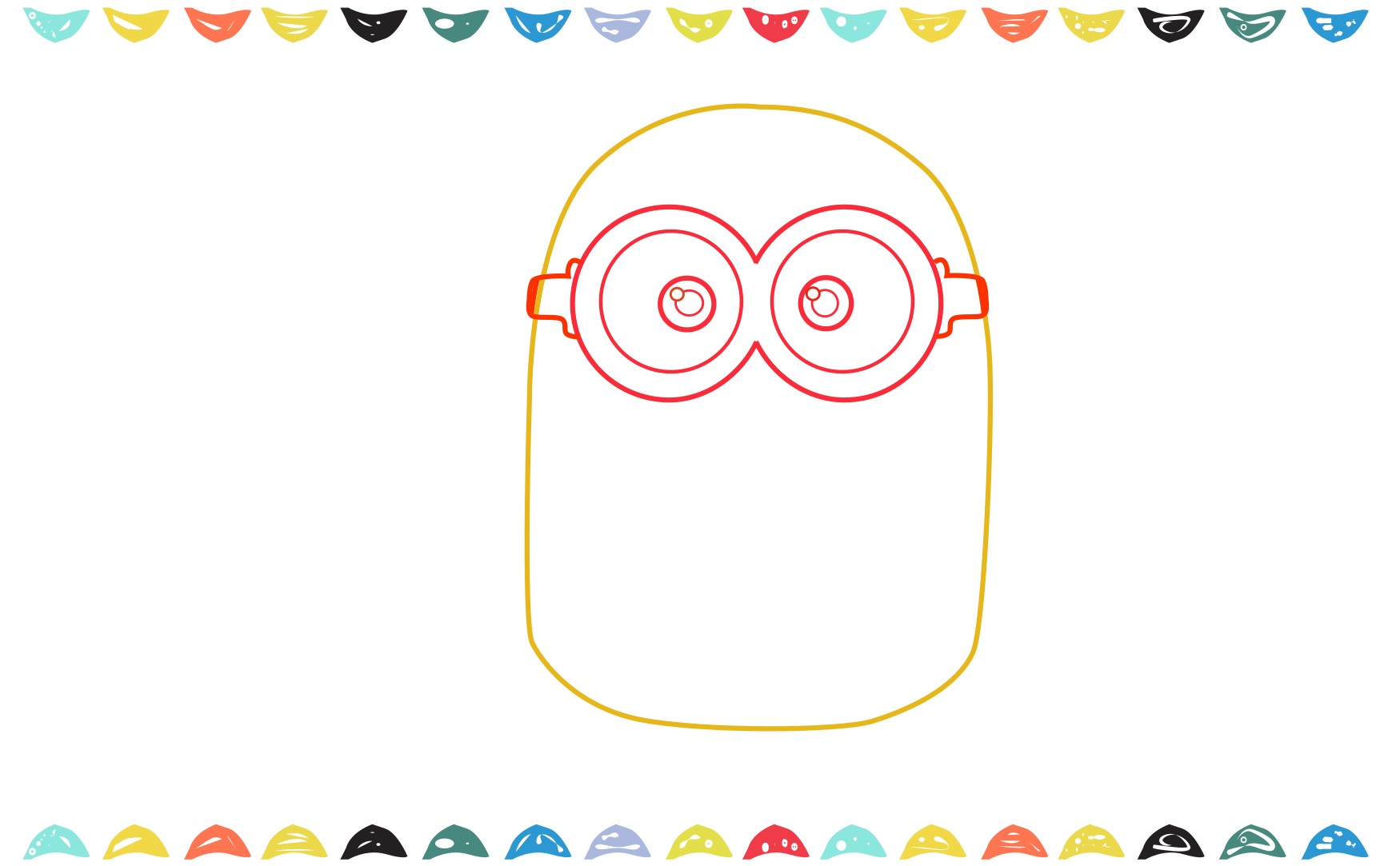 Step 3 draw the minion’s eyes