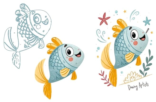 simple fish drawing