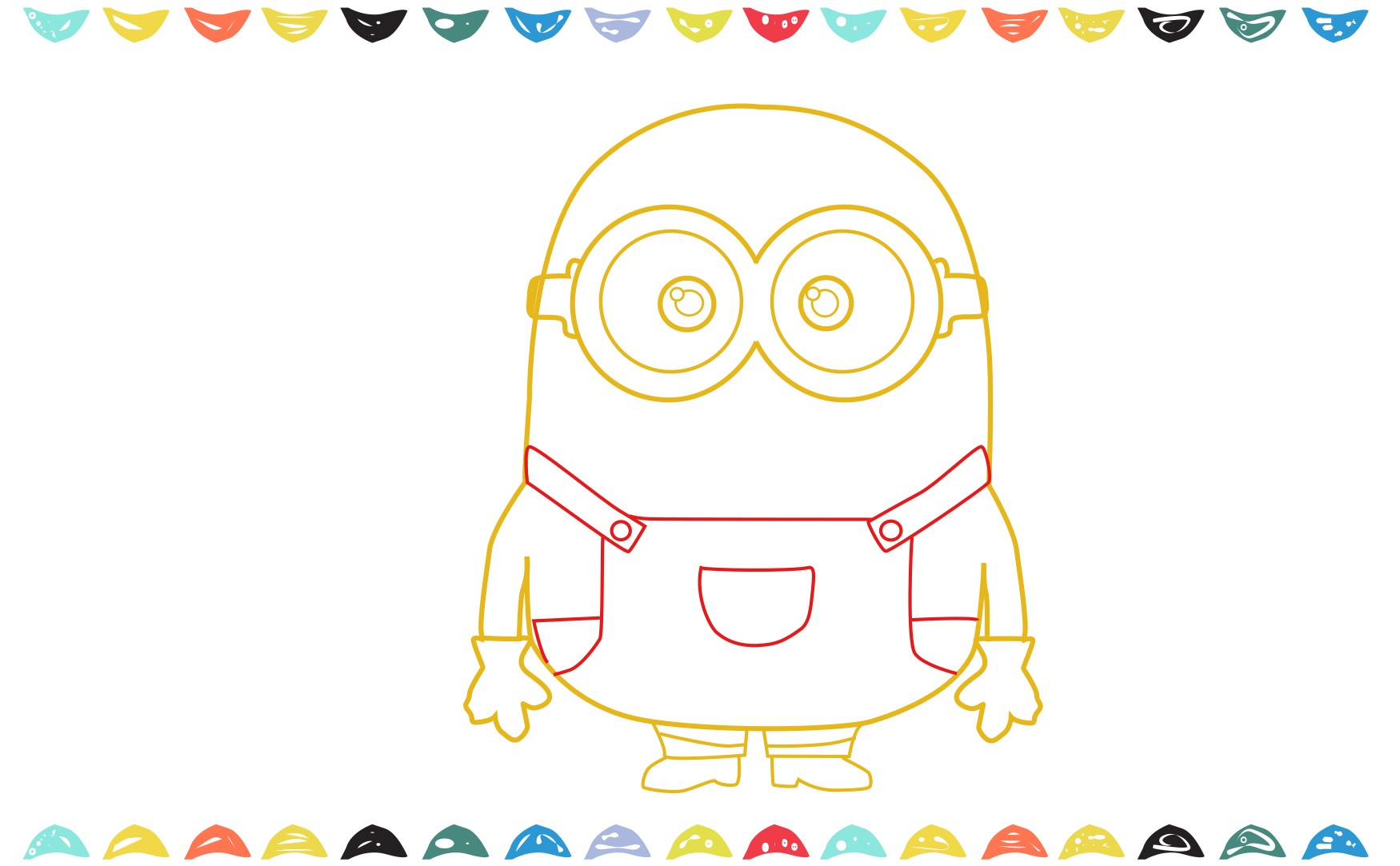 Step 6 draw the outfit for the minion