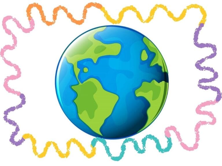 how to draw earth step by step