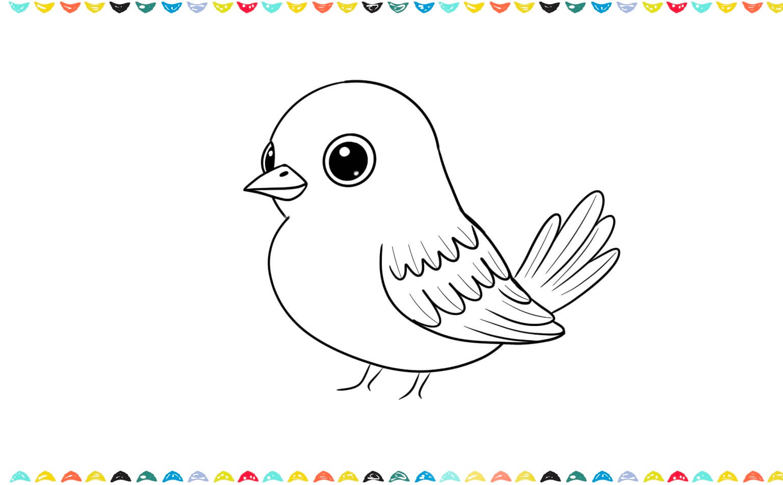 step 11 sketch two small legs under the body of the bird