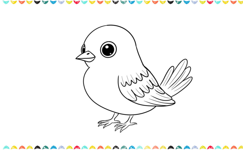 step 12 add toes to the birds legs