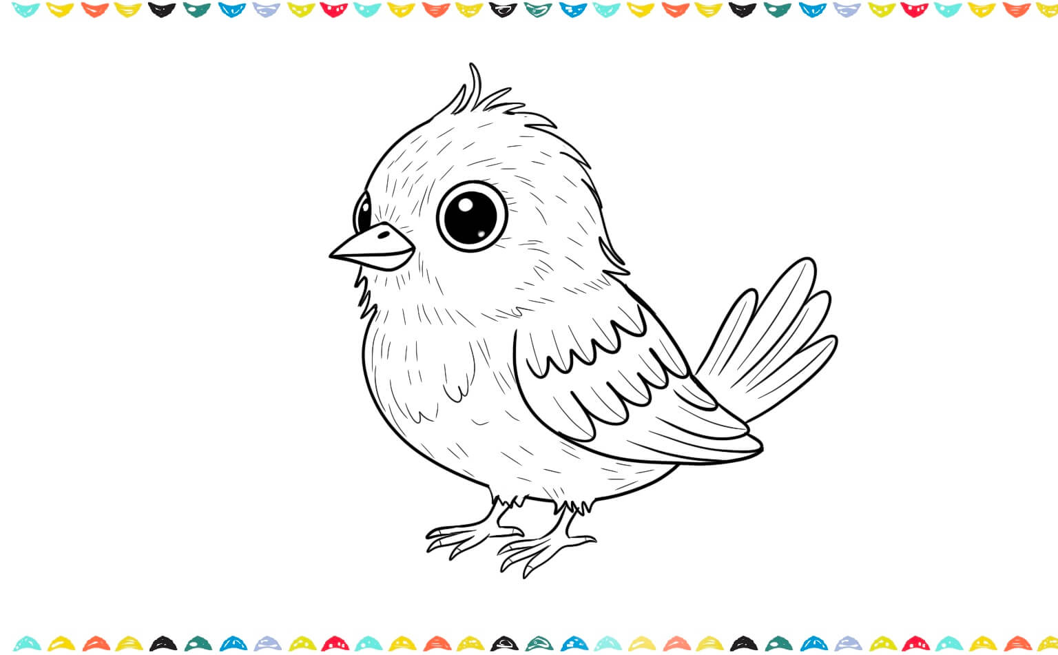 step 14 add tiny lines over the bird's body