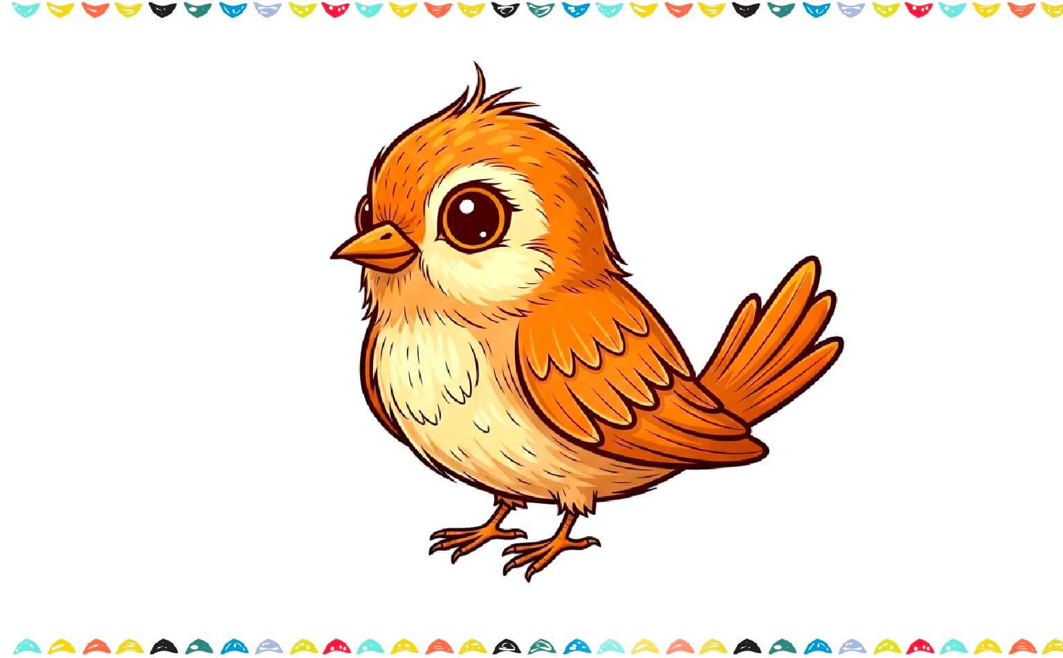 step 15 how to draw a bird - color the bird drawing