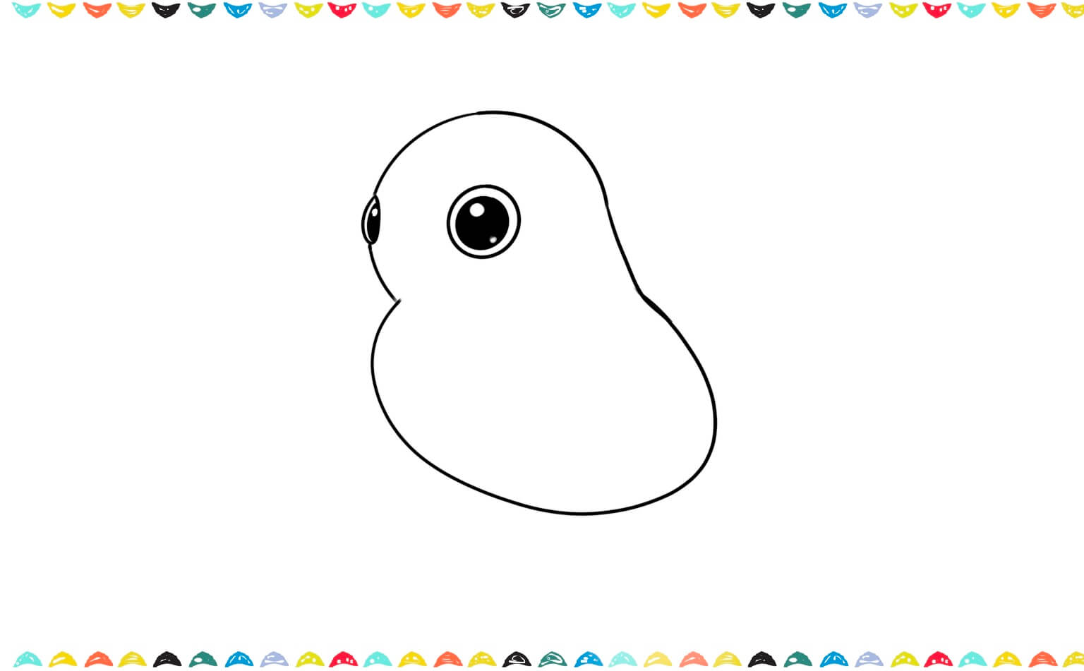 step 5 draw the pupil of the bird's eye