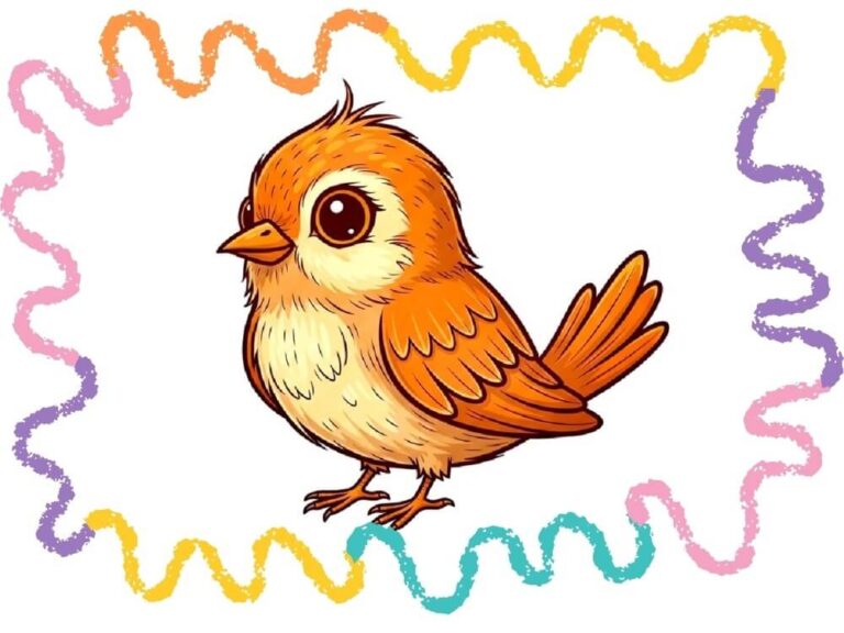 how to draw a bird step by step