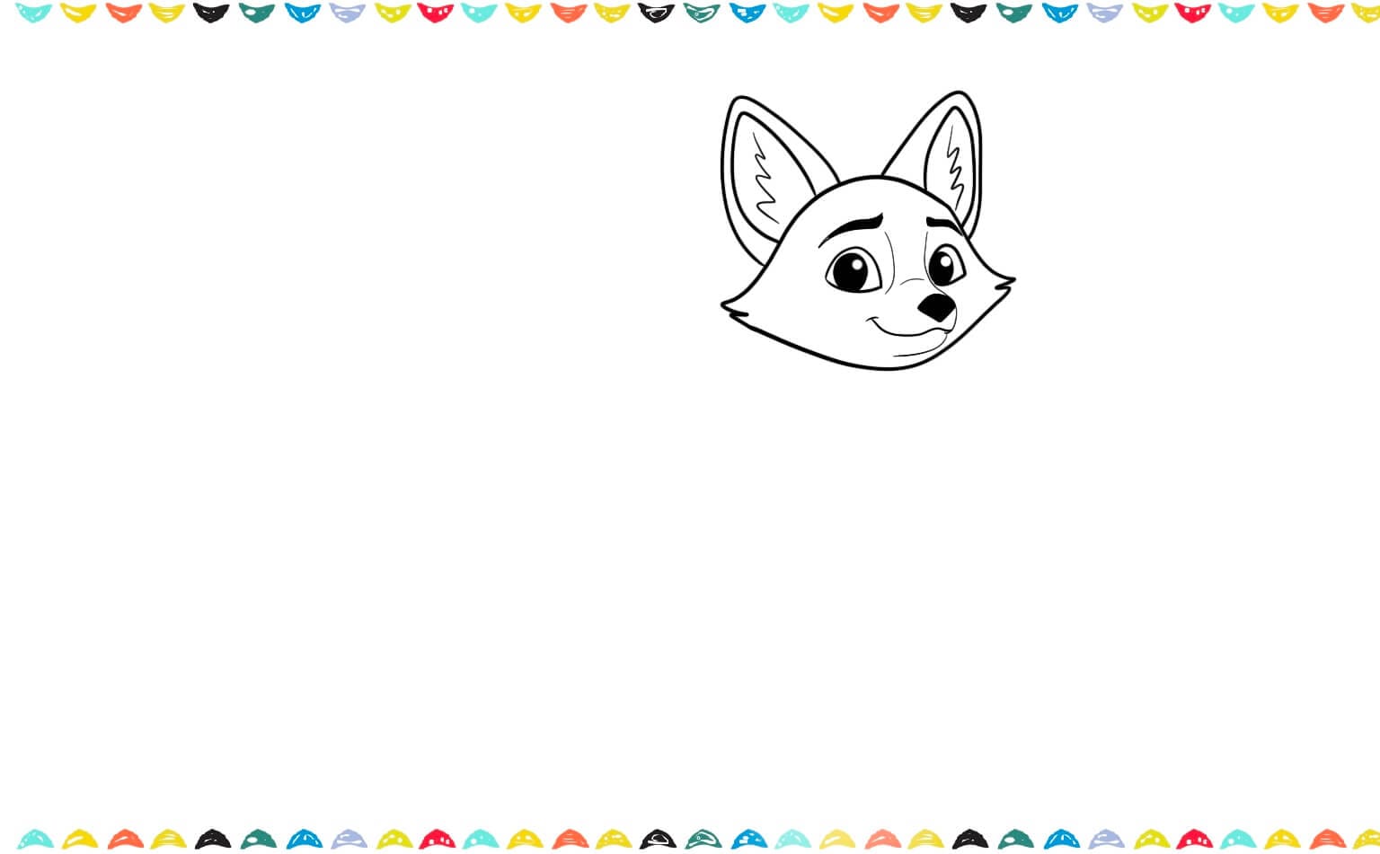 Add eyebrows to the fox sketch step 6