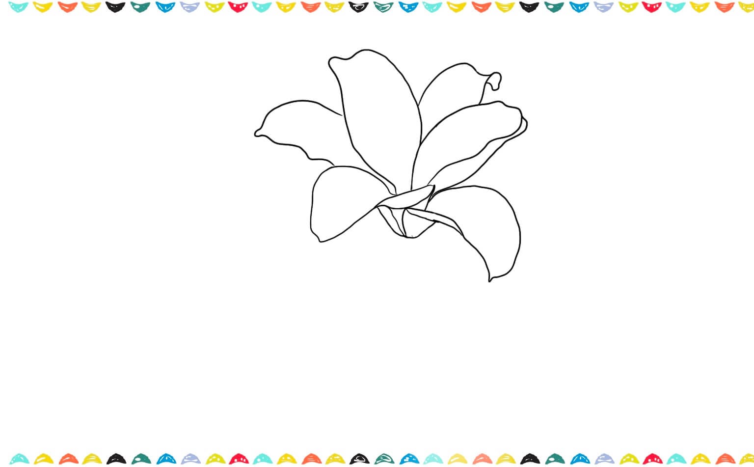 Add more petals to the lily drawing step 3 
