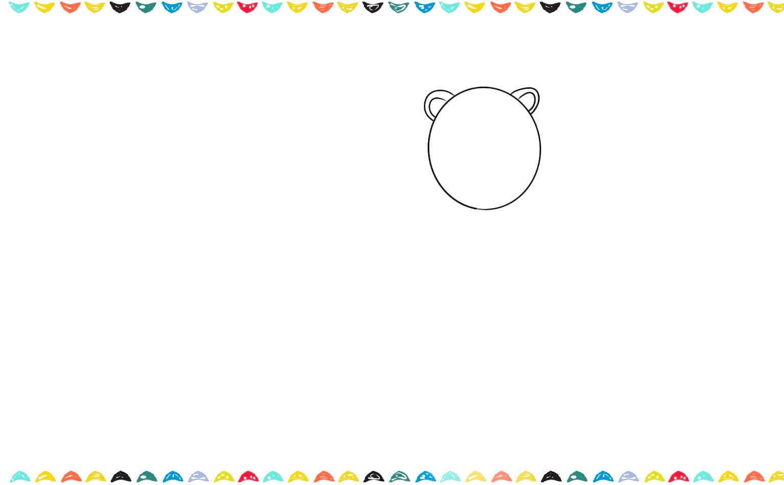 Draw an oval toe the lion sketch head step 1 