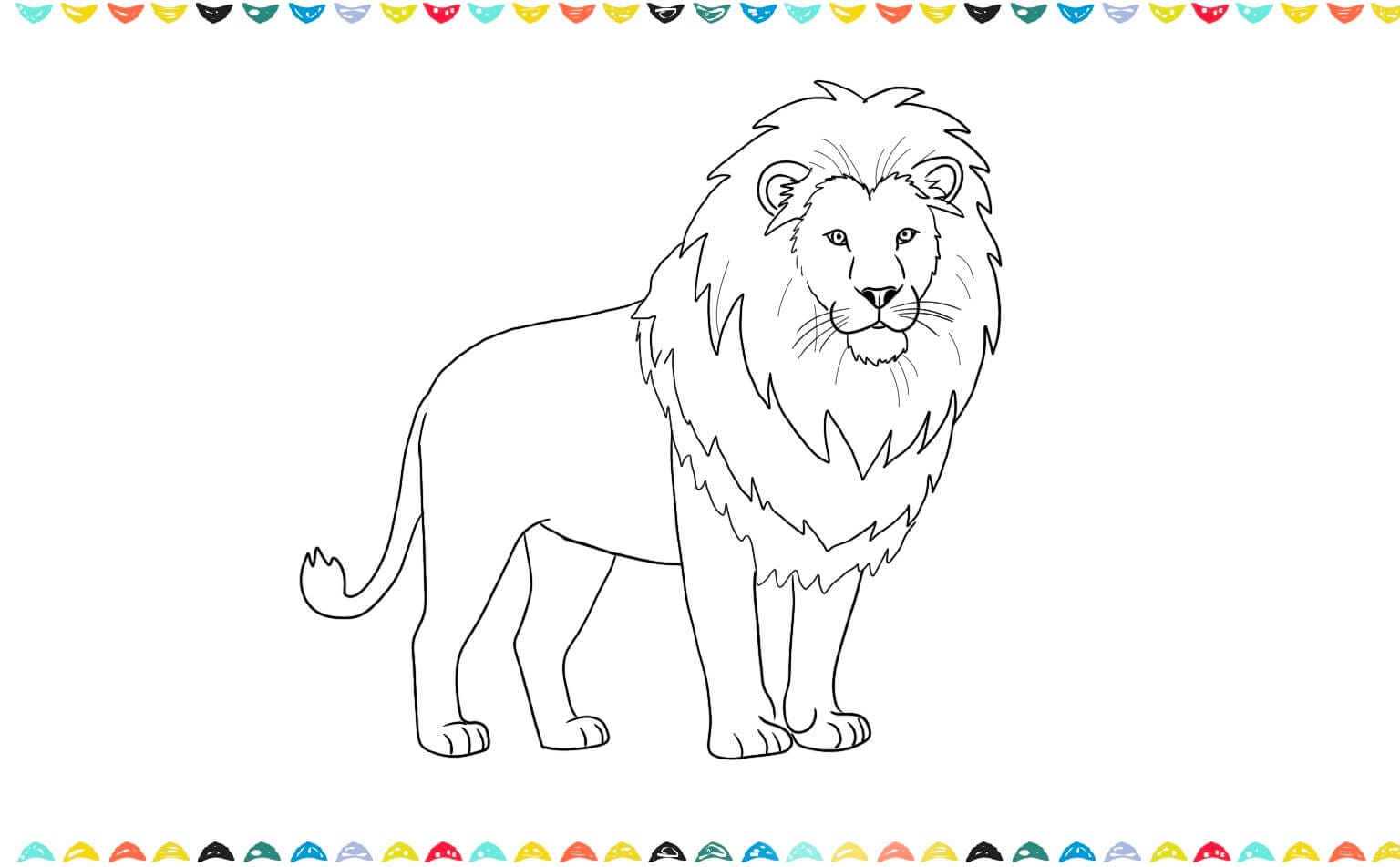 Add lion’s tail to the drawing of the lion -s top 11