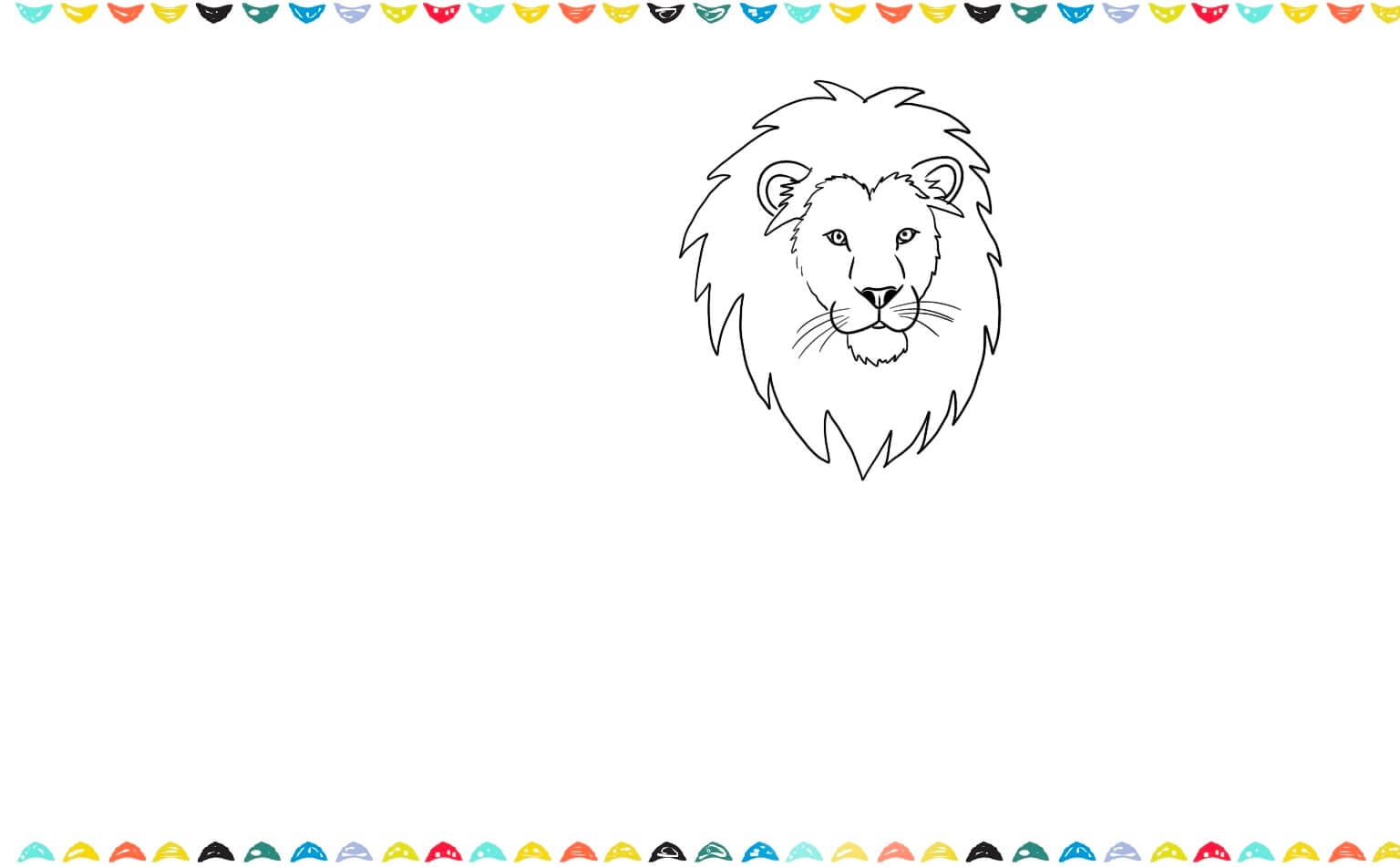 Sketch a mane around the head for the lion drawing - step 5 