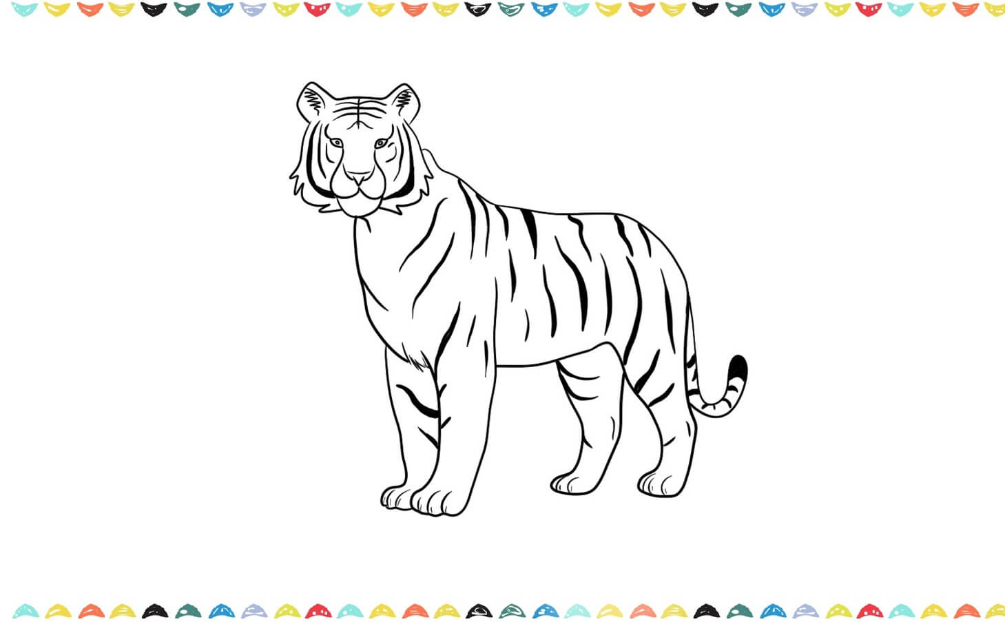 how to draw a tiger easy - draw tiger stripes step 10