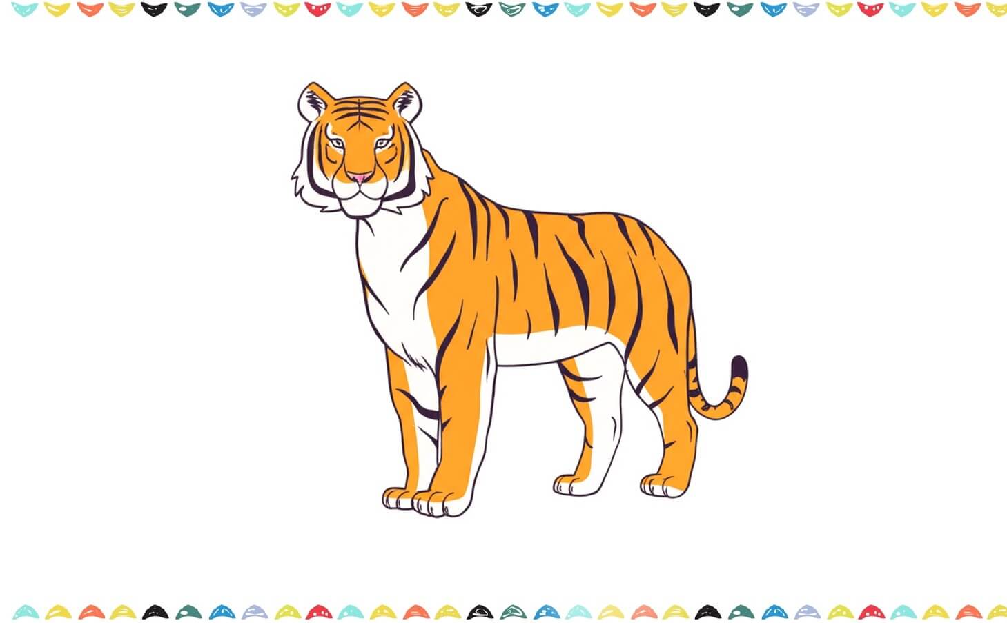 how to draw a tiger step by step - final drawing step 12