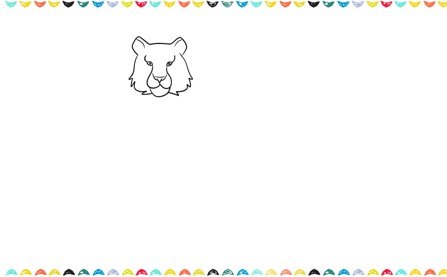 add cheeks to the tiger's face step 4
