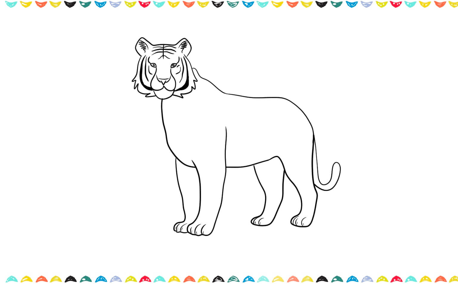 how to draw a tiger - add tiger stripes step 9