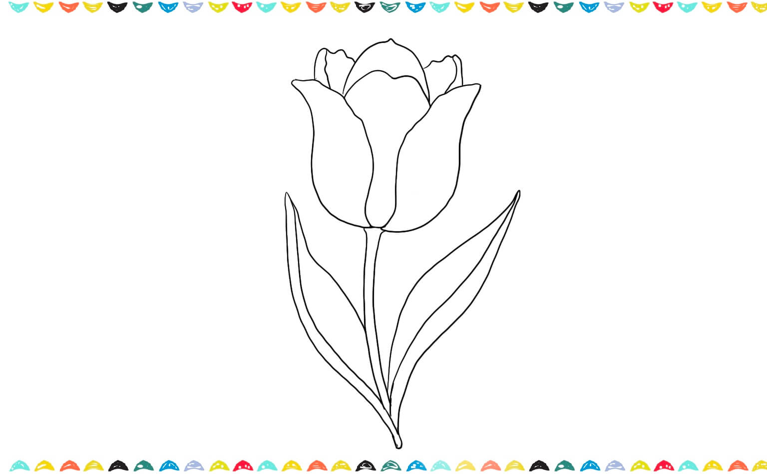 draw curved tulip leaves step 5