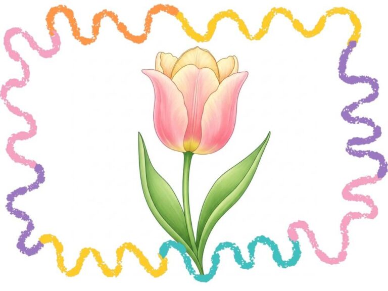 how to draw a tulip easy and fun tutorial