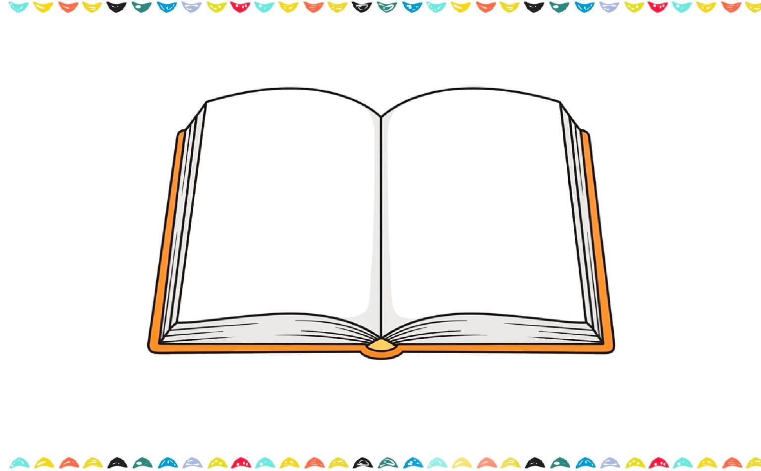 how to draw a book - finished colored book drawing step 6 