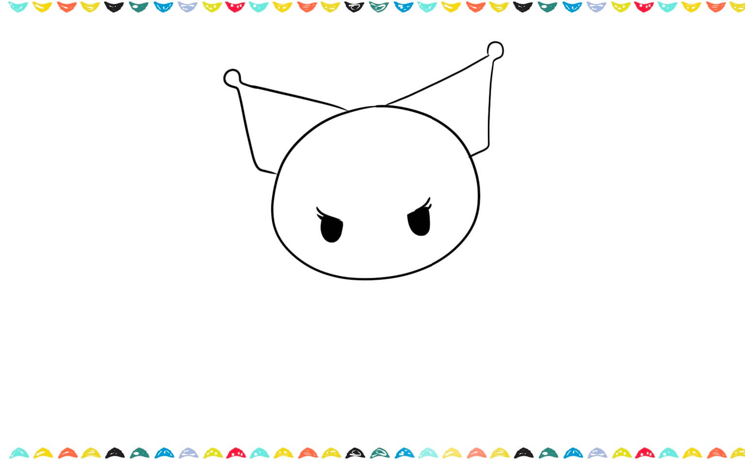 add kuromi's eyelashes step 4