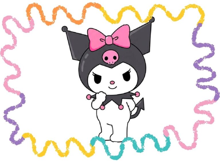 how to draw kuromi step by step