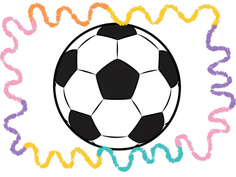 How to draw a soccer ball