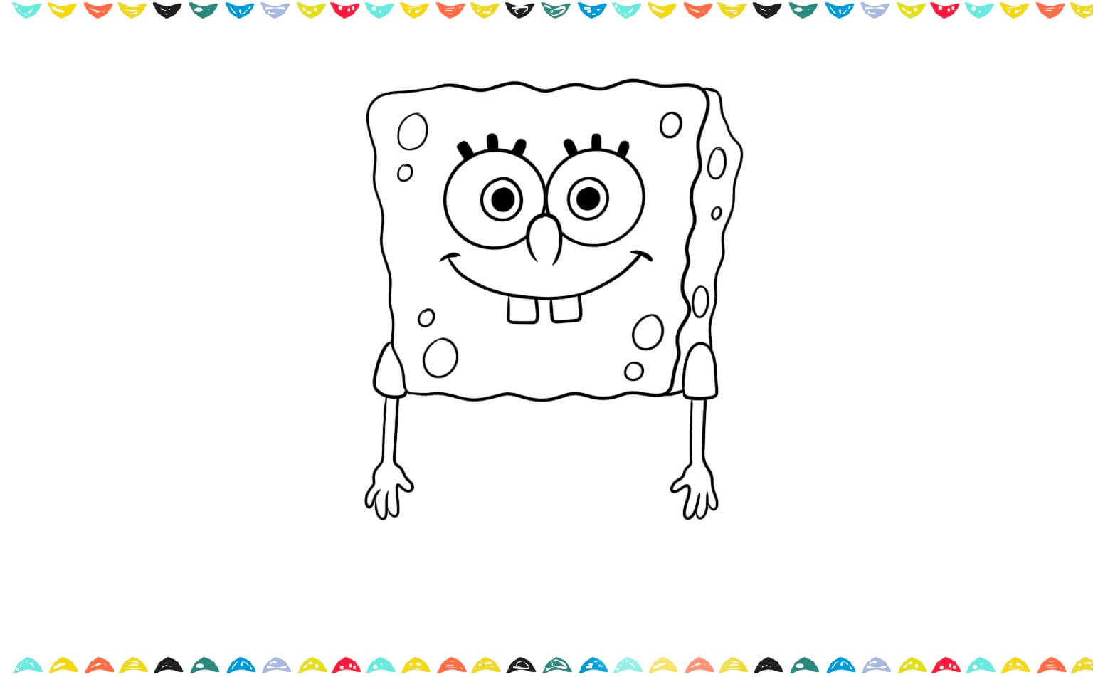 Step 6 add the arms of the SpongeBob