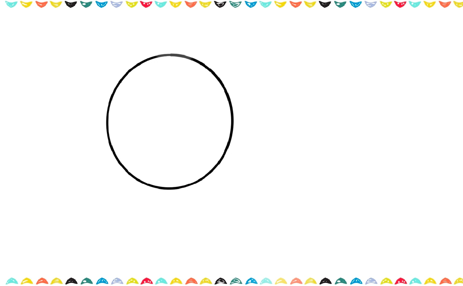 draw an oval for the head of the hippo step 1  