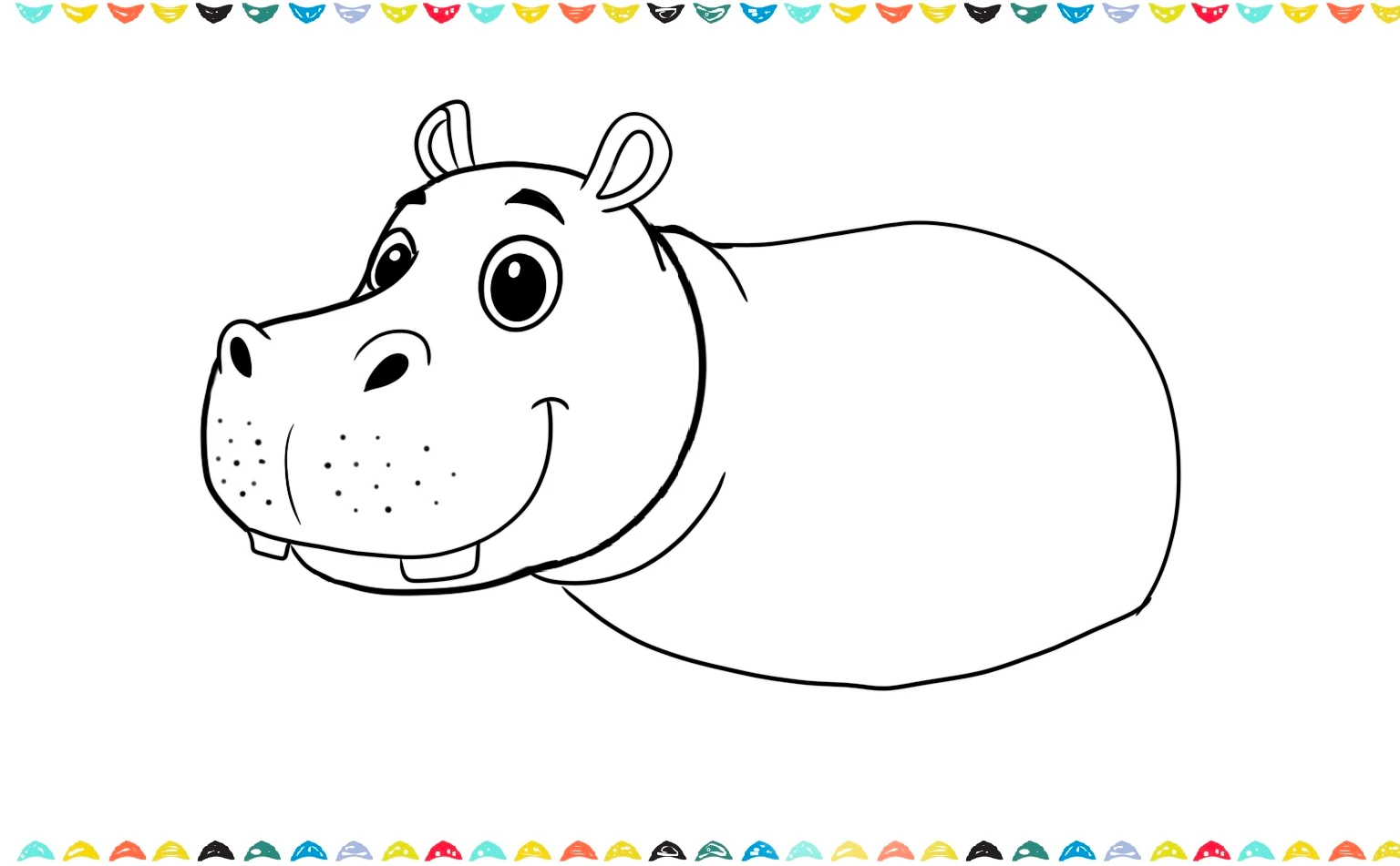 add the body to the hippo sketch step 6 
