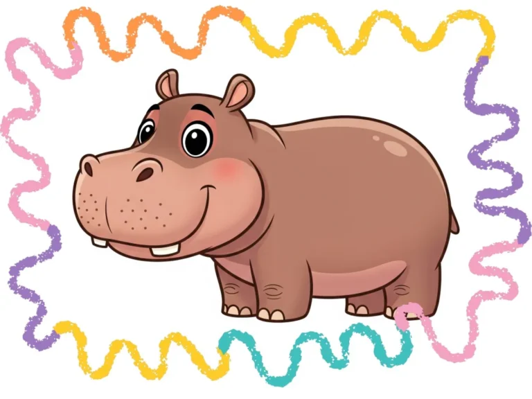 how to draw a hippopotamus