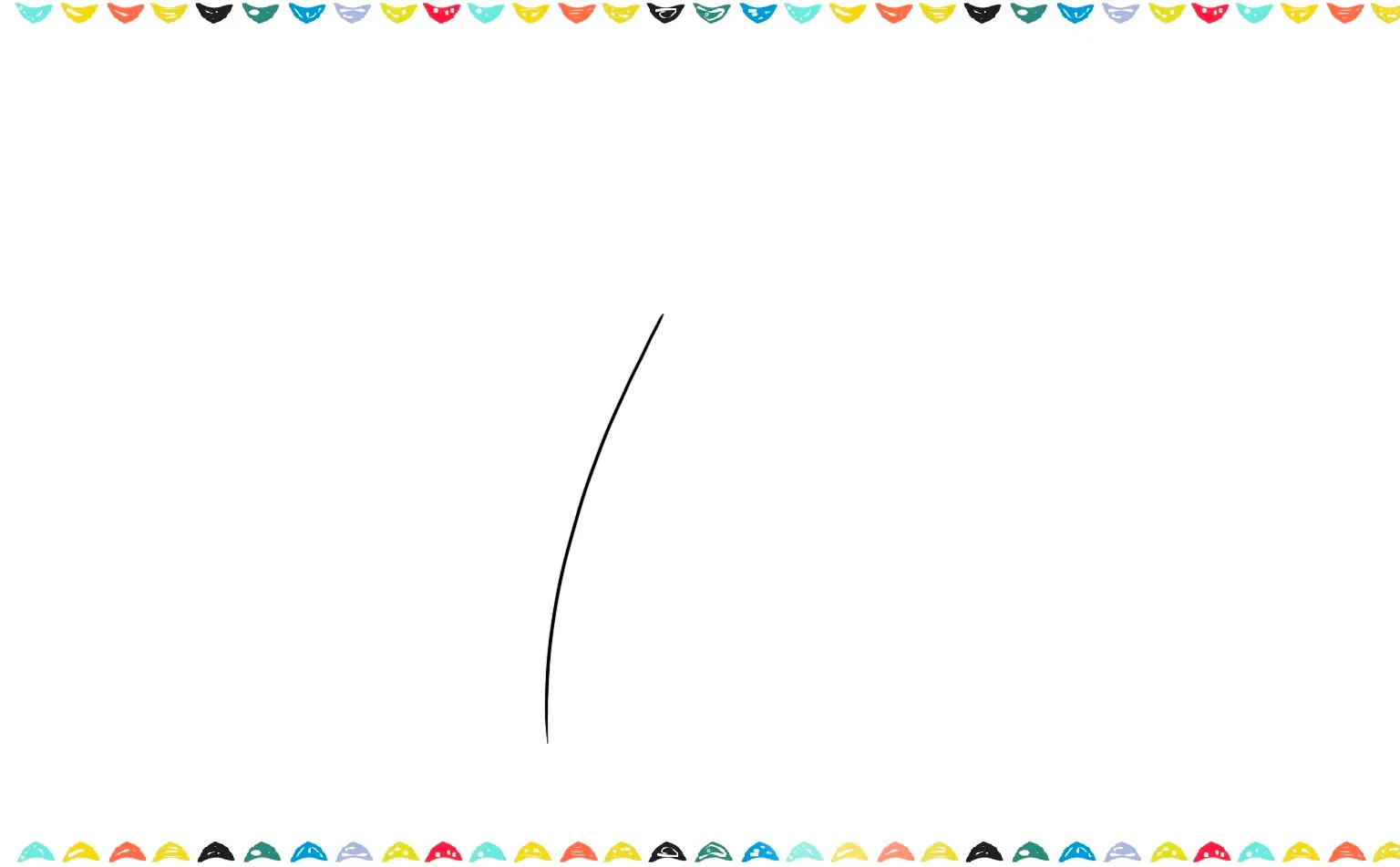 draw the palm tree branch step 1